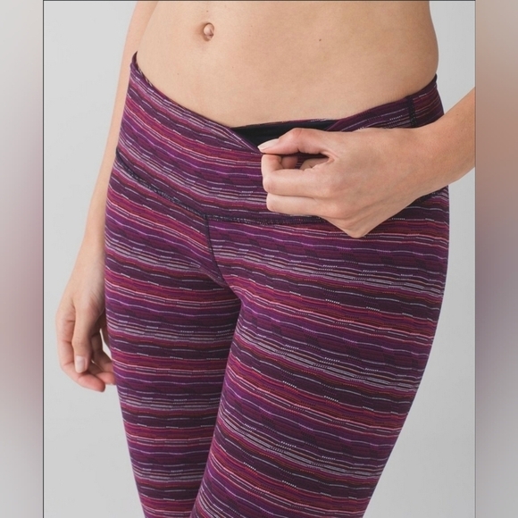 Lululemon Wunder Under Pant III Space Dye Twist Regal Plum Alarming - Picture 3 of 6